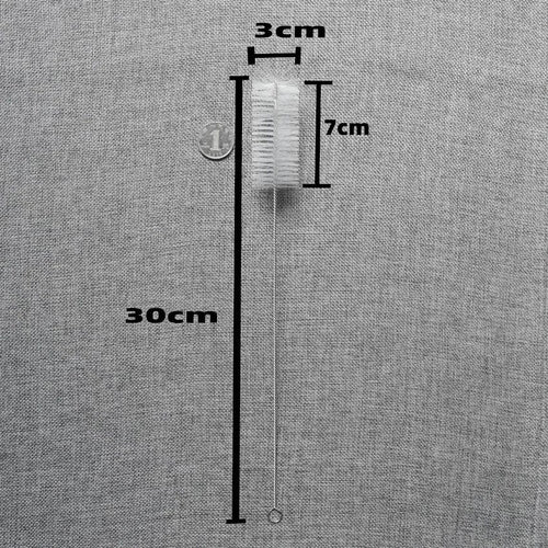 Planet Gates 1pc brush only Acrylic Aquarium Feeder Tube Dish Transparent Fish Tank Shrimp Snail Shrimp Food Feeding Bowl Aquarium Feeding Accessories