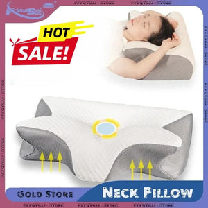 Planet Gates 1PC Butterfly Memory Neck Pillow Slow Rebound Comfortable Sleep Memory Foam Pillow 2 in 1 Ergonomic Contour Pillows Home Supply
