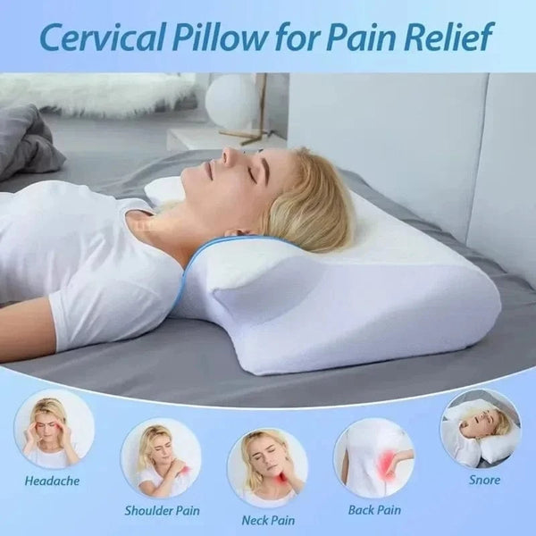 Planet Gates 1PC Butterfly Memory Neck Pillow Slow Rebound Comfortable Sleep Memory Foam Pillow 2 in 1 Ergonomic Contour Pillows Home Supply