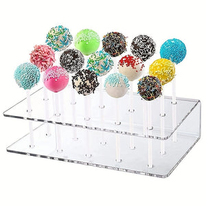 Planet Gates 1pc Cake Pop Holder, Clear Acrylic Cake Pop Stand Display For Weddings Baby Showers Birthday Parties Anniversaries Halloween Candy Decorative