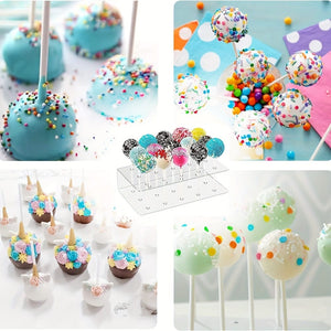 Planet Gates 1pc Cake Pop Holder, Clear Acrylic Cake Pop Stand Display For Weddings Baby Showers Birthday Parties Anniversaries Halloween Candy Decorative