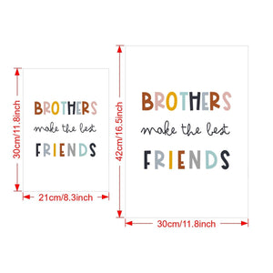 Planet Gates 1pc Canvas Poster, Boys Wall Prints, Brothers Make The Best Friends Wall Art, Neutral Print For Nursery Or Boys Bedroom, Scandinavian Style, Kids Poster, Art Wall Art For Living Room, Bedroom, Wall Decor, Home Decor No Frame