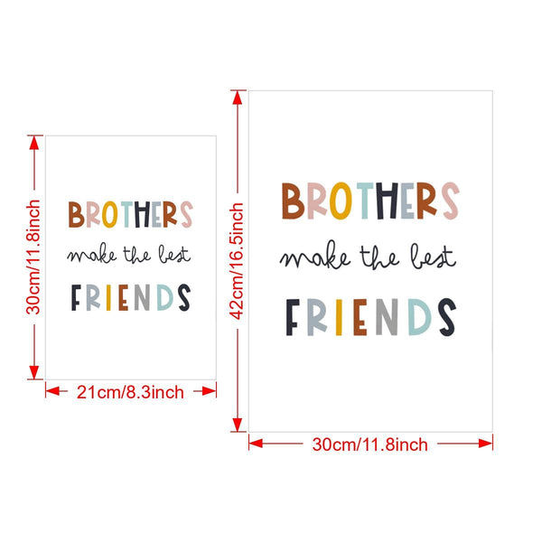 Planet Gates 1pc Canvas Poster, Boys Wall Prints, Brothers Make The Best Friends Wall Art, Neutral Print For Nursery Or Boys Bedroom, Scandinavian Style, Kids Poster, Art Wall Art For Living Room, Bedroom, Wall Decor, Home Decor No Frame