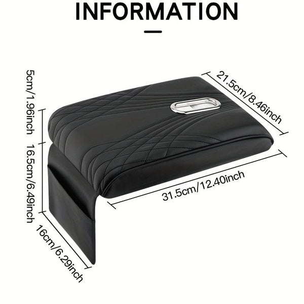 Planet Gates 1pc Car Central Control Armrest Memory Foam Armrest Heightening Pad, Lengthened Central Armrest Box Pad