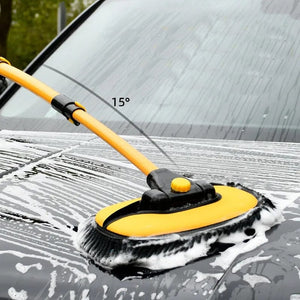 Planet Gates 1pc Car Cleaning Brush Car Wash Brush Telescoping Long Handle Cleaning Mop Chenille Broom Auto Accessories Microfiber Adjustable Length Car Clean Brush