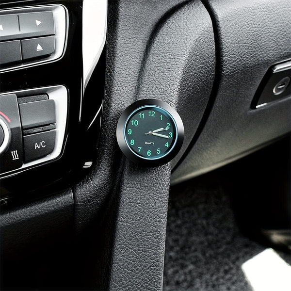 Planet Gates 1pc Car Clock High-quality Luminous Decoration, Mini Quartz Clock Noctilucent Car Dashboard Clock For High-end Car Interior Central Control Decoration