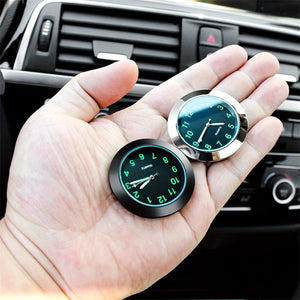Planet Gates 1pc Car Clock High-quality Luminous Decoration, Mini Quartz Clock Noctilucent Car Dashboard Clock For High-end Car Interior Central Control Decoration