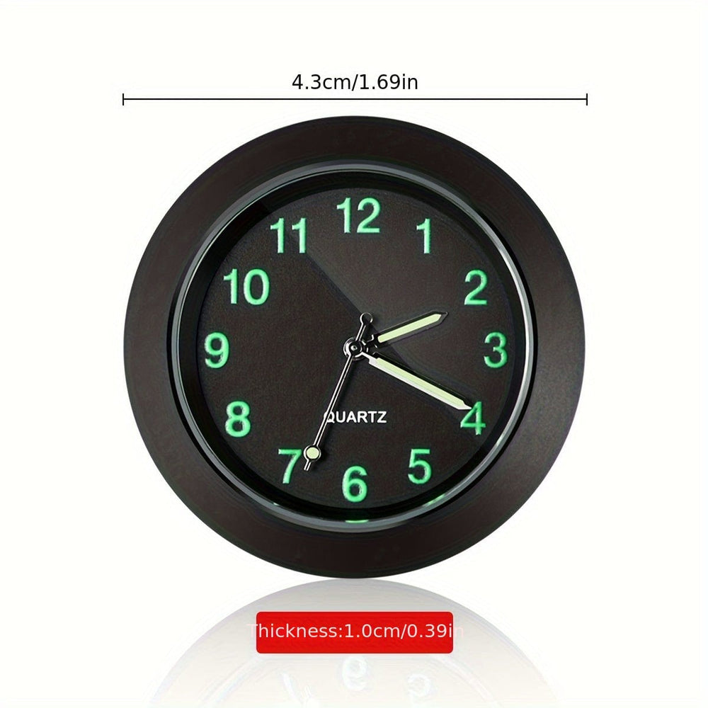 Planet Gates 1pc Car Clock High-quality Luminous Decoration, Mini Quartz Clock Noctilucent Car Dashboard Clock For High-end Car Interior Central Control Decoration