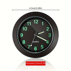 Planet Gates 1pc Car Clock High-quality Luminous Decoration, Mini Quartz Clock Noctilucent Car Dashboard Clock For High-end Car Interior Central Control Decoration