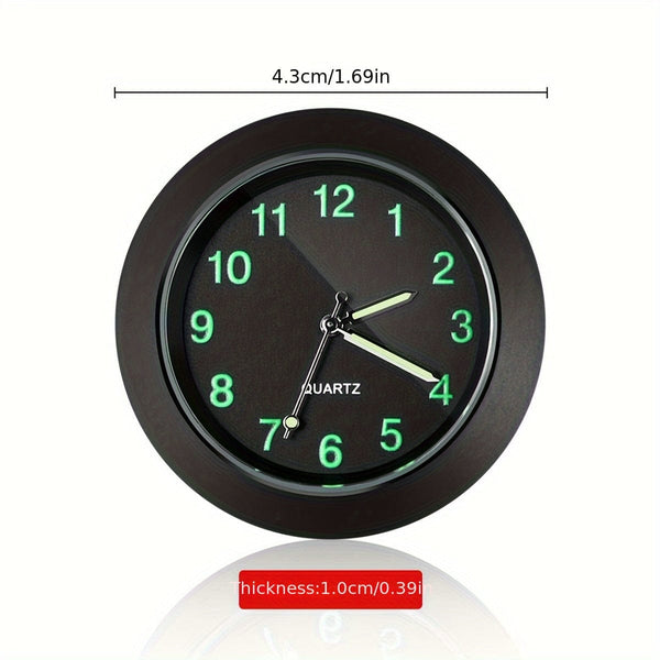 Planet Gates 1pc Car Clock High-quality Luminous Decoration, Mini Quartz Clock Noctilucent Car Dashboard Clock For High-end Car Interior Central Control Decoration