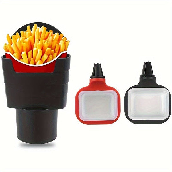 Planet Gates 1pc Car Food Rack, In-car Sauce Holder, For Ketchup And Dipping Sauces, Road Trip Sauce Holder, Chip Cup, Car Accessories