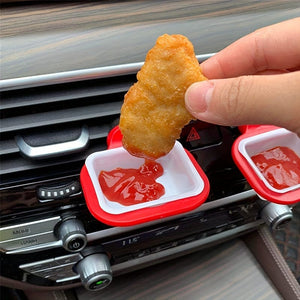 Planet Gates 1pc Car Food Rack, In-car Sauce Holder, For Ketchup And Dipping Sauces, Road Trip Sauce Holder, Chip Cup, Car Accessories