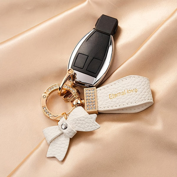 Planet Gates 1pc Car Keychain Bowknot Hand Rope Keychain Pendant, Creative Exquisite Car Chain Lock Ring, Cartoon Book Bag Pendant Exquisite For Women