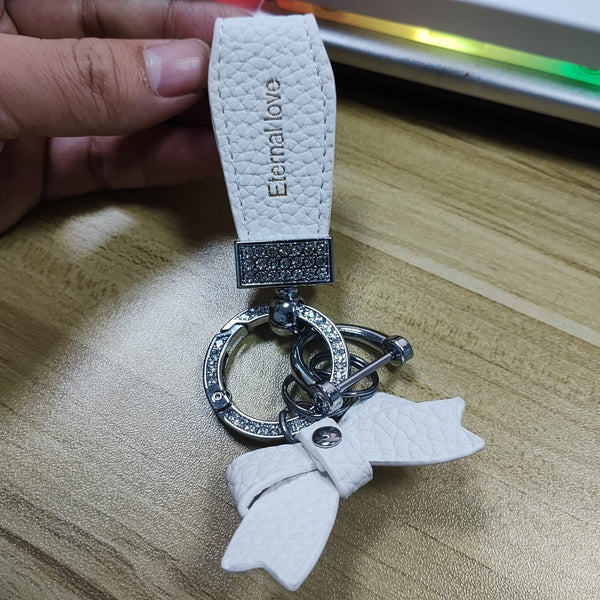 Planet Gates 1pc Car Keychain Bowknot Hand Rope Keychain Pendant, Creative Exquisite Car Chain Lock Ring, Cartoon Book Bag Pendant Exquisite For Women