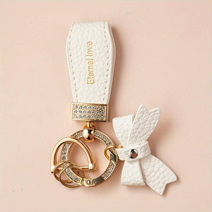 Planet Gates 1pc Car Keychain Bowknot Hand Rope Keychain Pendant, Creative Exquisite Car Chain Lock Ring, Cartoon Book Bag Pendant Exquisite For Women