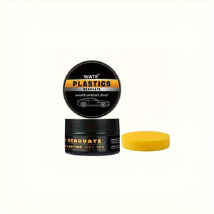 Planet Gates 1pc Car Plastic Parts Repair Wax, Crystal Coating Wax, Brightener, For Black Car Interior Renovation, Whitening Scratches Repair Wax