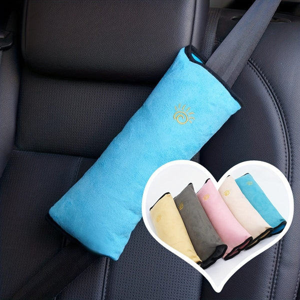 Planet Gates 1pc Car Seat Belt Cover With Cartoon Cute Insurance Shoulder Cover Lengthened And Thickened Plush Anti-strangle Sleeping Pillow