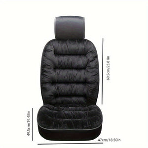 Planet Gates 1pc Car Seat Cushion Winter Plush Winter Down Warm Thick Single Seat Soft Backrest Universal Explosion-proof Seat Cushion Cover