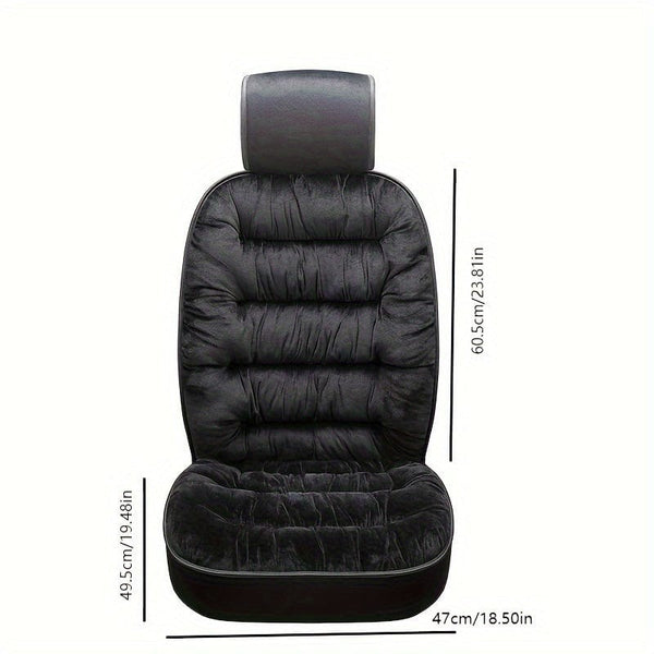 Planet Gates 1pc Car Seat Cushion Winter Plush Winter Down Warm Thick Single Seat Soft Backrest Universal Explosion-proof Seat Cushion Cover