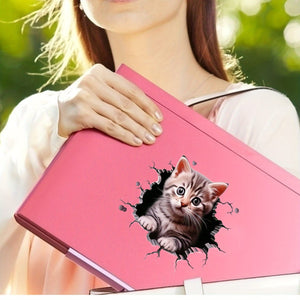 Planet Gates 1pc Car Sticker Cat Pattern Scratch-resistant Sticker For Auto Motorcycle Trailer SUV Windows Laptop General Decorative Sticker