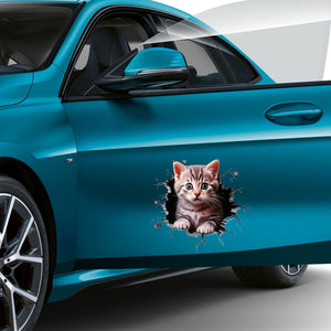 Planet Gates 1pc Car Sticker Cat Pattern Scratch-resistant Sticker For Auto Motorcycle Trailer SUV Windows Laptop General Decorative Sticker