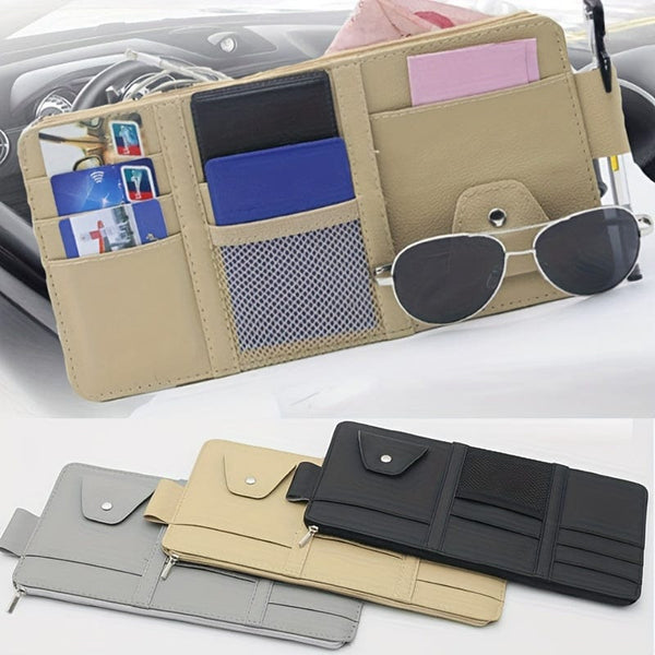 Planet Gates 1pc Car Sun Visor Card Organizer Holder Business Card Holder Car Pocket Organizer CD DVD Organizer Storage Box Sunglasses Clip Stowing Car Accessories