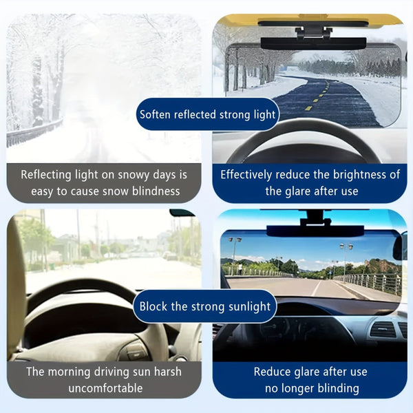 Planet Gates 1pc Car Sun Visor, Universal Anti-glare Car Sun Visor, Extension Sun Visor, Prevents Miscellaneous Light, Snow Blindness And UV Rays