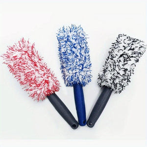 Planet Gates 1pc Car Wash Brush Microfiber Tire Scrubber Wheel Rim Brush Trunk Motorcycle Dust Remover Detailing Clean Tool Car Cleaning Tools