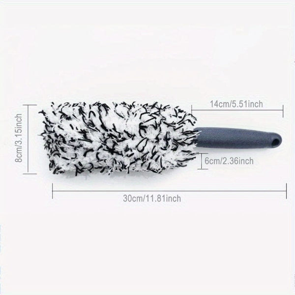 Planet Gates 1pc Car Wash Brush Microfiber Tire Scrubber Wheel Rim Brush Trunk Motorcycle Dust Remover Detailing Clean Tool Car Cleaning Tools
