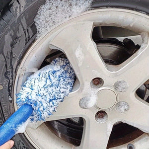 Planet Gates 1pc Car Wash Brush Microfiber Tire Scrubber Wheel Rim Brush Trunk Motorcycle Dust Remover Detailing Clean Tool Car Cleaning Tools
