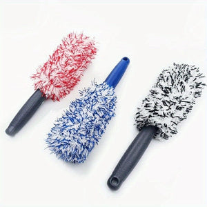 Planet Gates 1pc Car Wash Brush Microfiber Tire Scrubber Wheel Rim Brush Trunk Motorcycle Dust Remover Detailing Clean Tool Car Cleaning Tools