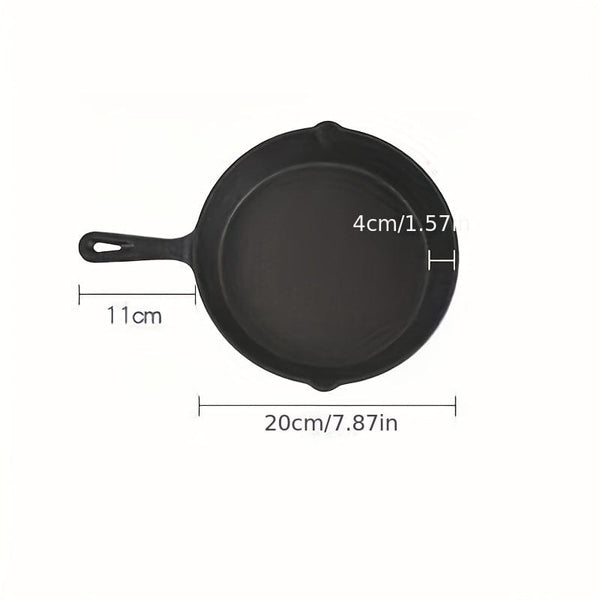 Planet Gates 1pc Cast Iron Skillet, Frying Pan With Drip-Spouts, Pre-seasoned Oven Safe Cookware, Camping Indoor And Outdoor Cooking, Grill Safe, Kitchenware, Kitchen Supplies, Kitchen Items