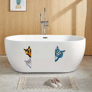 Planet Gates 1pc Cat Peeking Glass Window Sticker, Self-adhesive Thickened Waterproof And Moisture-proof Window Film For Glass, Ceramic Tiles Home Decor