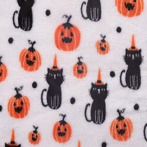 Planet Gates 1pc Cat Pumpkin Print Blanket, Soft Warm Throw Blanket Nap Blanket For Couch Sofa Office Bed Camping Travelling, Gift For Halloween Decor