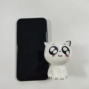 Planet Gates 1pc Ceramic Flowerpot Mini Cat Cartoon Cute Potted Plant Desktop Cat Plant Pot DIY Desk Decorate Science Education School Gifts