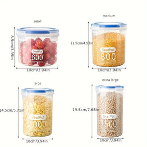 Planet Gates 1pc, Clear Food Storage Box, Plastic Grain Storage Box, Moisture-proof Grain Storage Box, Large Multifunctional Storage Containers, Kitchen Refrigerator Storage Box, Food Airtight Container, Thickened Transparent Food