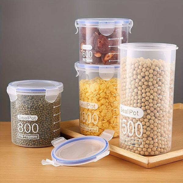 Planet Gates 1pc, Clear Food Storage Box, Plastic Grain Storage Box, Moisture-proof Grain Storage Box, Large Multifunctional Storage Containers, Kitchen Refrigerator Storage Box, Food Airtight Container, Thickened Transparent Food