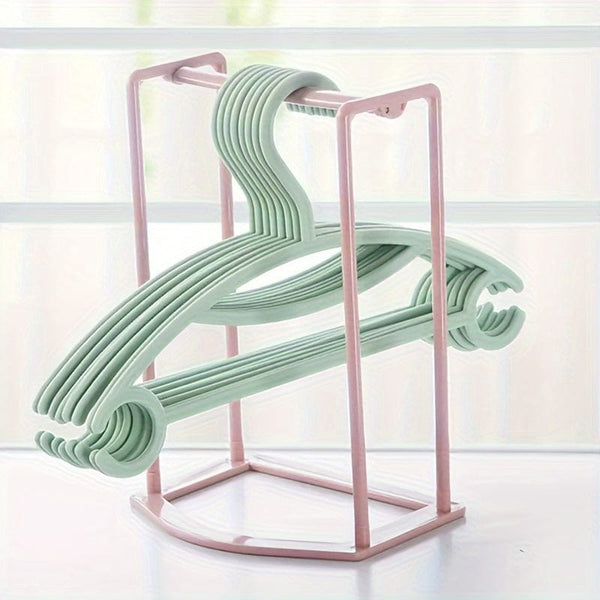Planet Gates 1pc Clothes Hanger Organizer, Plastic Storage Hanger Bracket Rack, Idle Hanger Stacking Rack Storage Rack, Portable Hanger Stacker, Space Saving