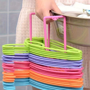 Planet Gates 1pc Clothes Hanger Organizer, Plastic Storage Hanger Bracket Rack, Idle Hanger Stacking Rack Storage Rack, Portable Hanger Stacker, Space Saving