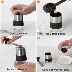 Planet Gates 1pc / CN Mini Manual Coffee Grinder Portable Mill Pepper Grinder Ceramic Core Removable Washable for Outdoor Italian Coffee Machine