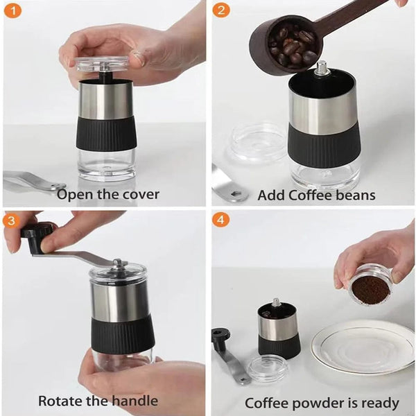 Planet Gates 1pc / CN Mini Manual Coffee Grinder Portable Mill Pepper Grinder Ceramic Core Removable Washable for Outdoor Italian Coffee Machine