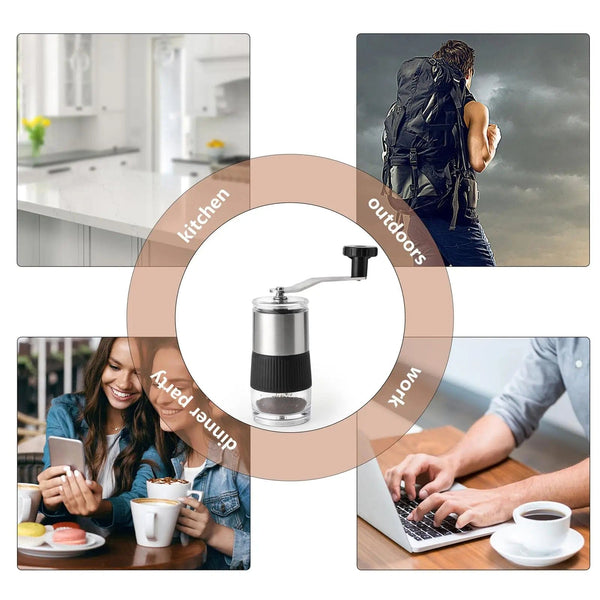 Planet Gates 1pc / CN Mini Manual Coffee Grinder Portable Mill Pepper Grinder Ceramic Core Removable Washable for Outdoor Italian Coffee Machine