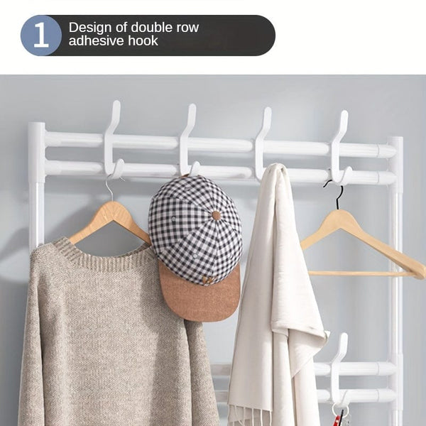 Planet Gates 1pc, Coat Rack, Shoe Rack For Entryway, Shoe Organizer For Entryway Bench Hall Tree With Hooks For Bedroom, Rack Coat Combo, Hallway Shelf For Storage Shoes, Clothes, Coat, Hat, Bag, Umbrella, Home Accessories