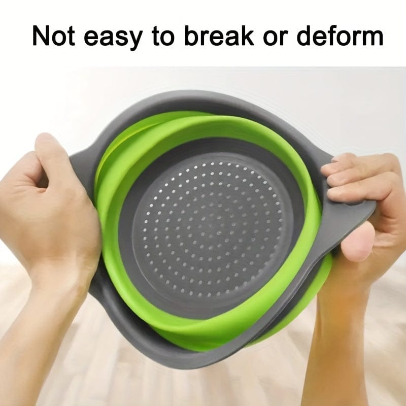 Planet Gates 1pc, Collapsible Colander, Round Plastic Kitchen Strainer, Perfect For Draining Pasta, Vegetable And Fruit, Kitchen Gadgets, Kitchen Accessories