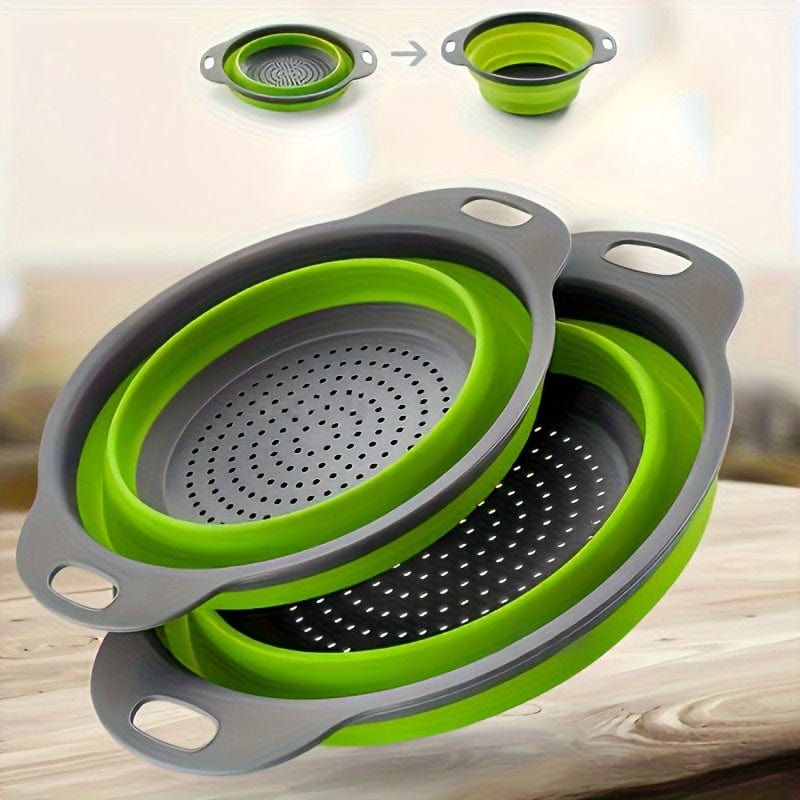 Planet Gates 1pc, Collapsible Colander, Round Plastic Kitchen Strainer, Perfect For Draining Pasta, Vegetable And Fruit, Kitchen Gadgets, Kitchen Accessories