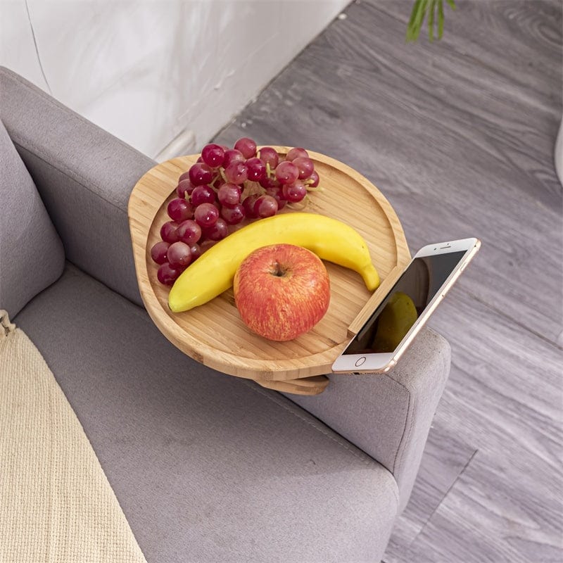 Planet Gates Rectangle 1pc Couch Arm Table, Sofa Arm Tray, Couch Arm Tray Clip, With Phone Holder, Foldable Space Saving Side Tables, For Snacks Fruits Drinks Coffee