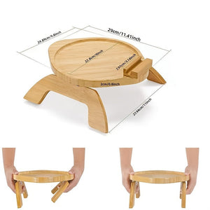 Planet Gates 1pc Couch Arm Table, Sofa Arm Tray, Couch Arm Tray Clip, With Phone Holder, Foldable Space Saving Side Tables, For Snacks Fruits Drinks Coffee
