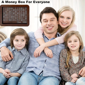 Planet Gates 1pc Counter Wooden Bank, Home Counter Wooden Storage Box, Money Saving Box Coin Bank, Decorative Display Case Piggy Bank, Home Library Decor, Money Storage Box For Adults And Kids