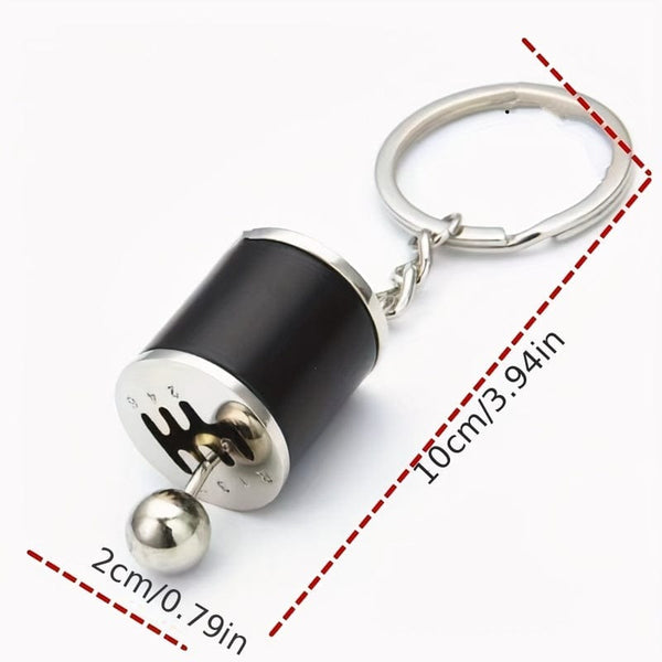 Planet Gates 1pc Creative Car Gear Box Keychain, Six-Speed Manual Shift Gear Key Chain Car Refitting Metal Pendant Car Key Ring