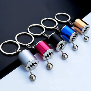 Planet Gates 1pc Creative Car Gear Box Keychain, Six-Speed Manual Shift Gear Key Chain Car Refitting Metal Pendant Car Key Ring